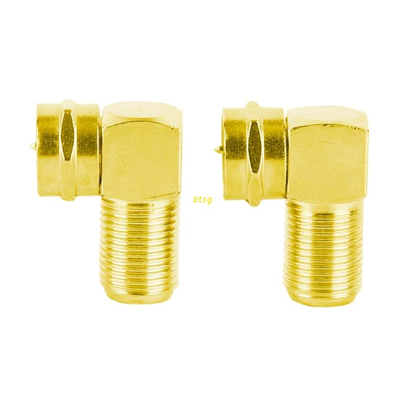 Bộ 2 Đầu Nối Dây Cáp Đồng Trục 90 Độ Tiện Dụng Chất Lượng Cao