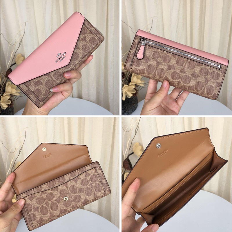 COACH Ví Da Bò Dáng Dài Thời Trang Cho Nữ F31547