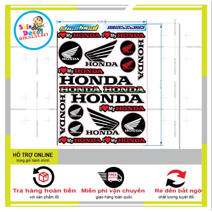 LOGO STICKER HONDA 05 - SHINDECAL2