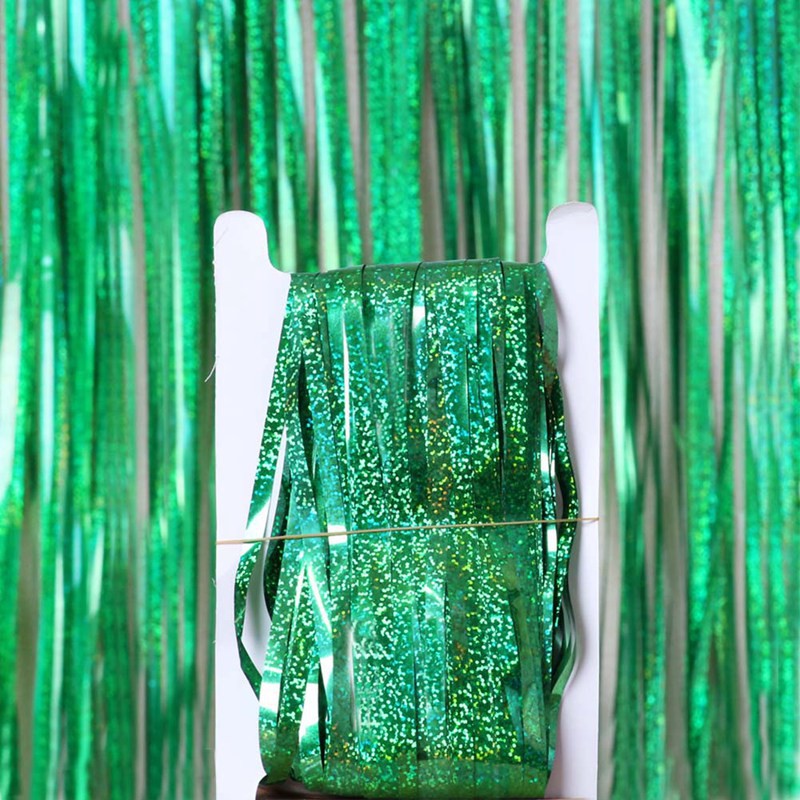 1m x 2m Laser Shiny Tinsel Curtain Foil Backdrop Birthday Wedding Party Decor