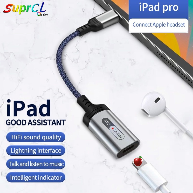 Cáp ChuyểN ĐổI Âm Thanh USB C Lightnig Cho Ipad Pro Air 2022 Air 4 7 8 Mini 6 Mac-Book Air Type C Sang I-OS