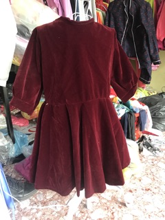 Váy nhung bé gái 10-25kg ( bao chất)