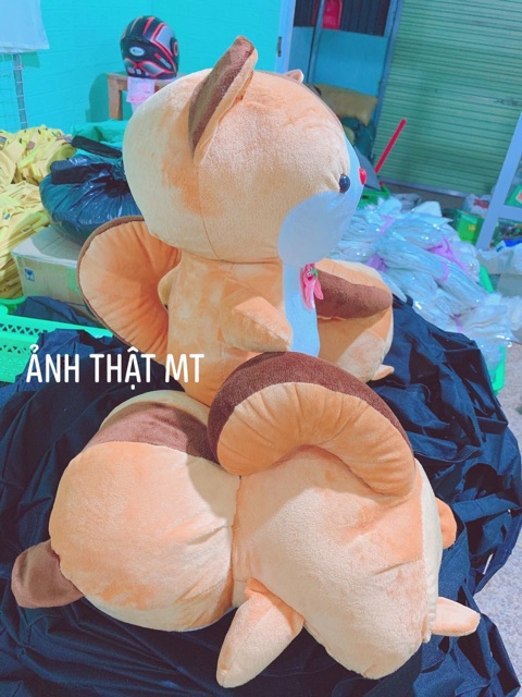 Gấu Bông Sóc Nâu 45Cm 💖Có Ảnh Thật + Video💖 Gấu Bông Hình Thú Cute Ngộ Nghĩnh Size 45 Cm Siêu To Siêu Dễ Thương