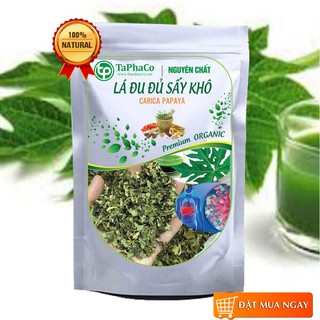Lá đu đủ đực sấy khô 500g, Ngăn ngừa ung thư, chống oxy hóa, hạ đường huyết, đào thải độc tố