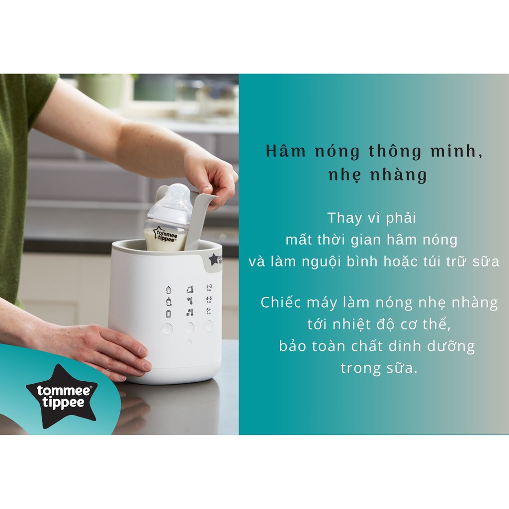 Máy rã đông, hâm nóng bình sữa và túi trữ sữa tự động AllinOne Tommee Tippee