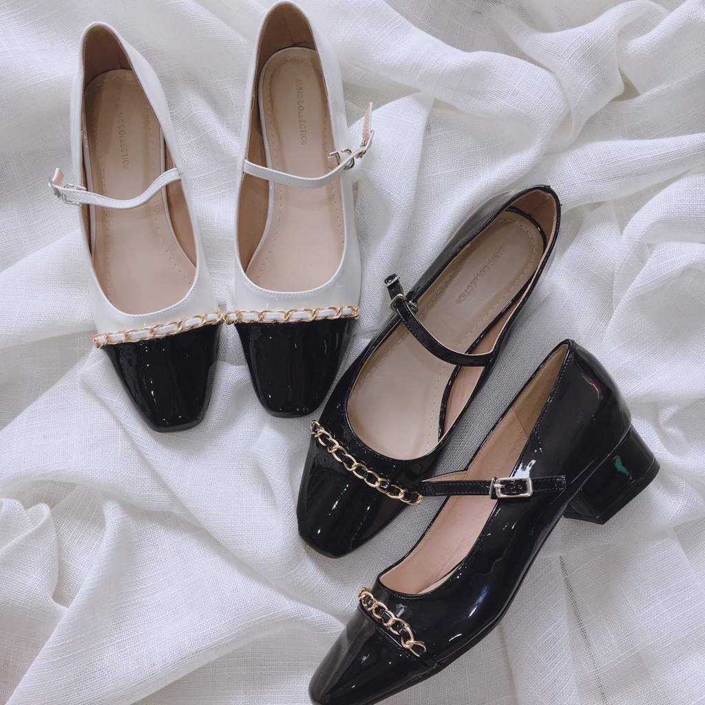 SỤC NỮ LOVIIE BASICS - GIÀY CAO GÓT MŨI TRÒN QUAI NGANG - G220312