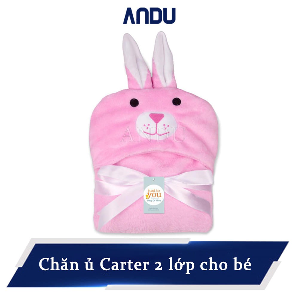 Chăn Ủ Carter 2 Lớp Cho Bé, Khăn ủ sơ sinh cho bé yêu Chất liệu băng lông siêu min, siêu mềm, thấm hút tốt