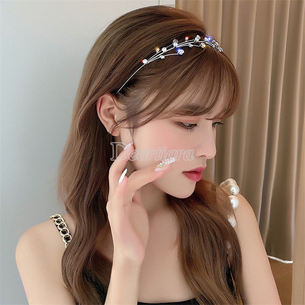 Băng Đô Mỏng Đính Đá Dễ Phối Đồ Thời Trang Cho Nữ