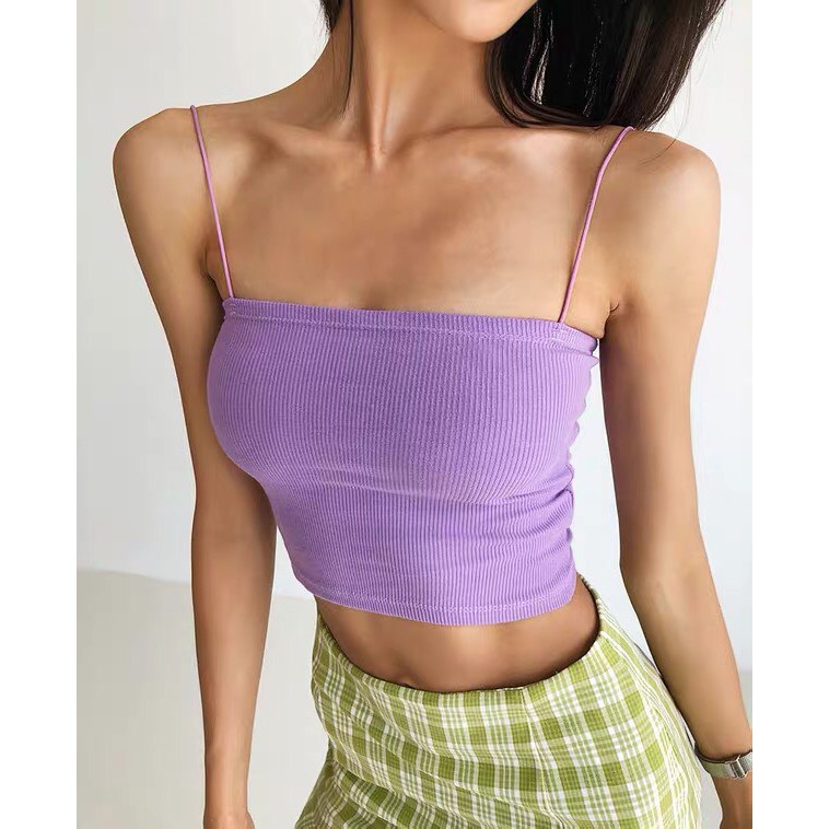 Áo 2 dây sợi bún LISANNA chất bozip body dáng ôm nữ SIÊU HOT | BigBuy360 - bigbuy360.vn