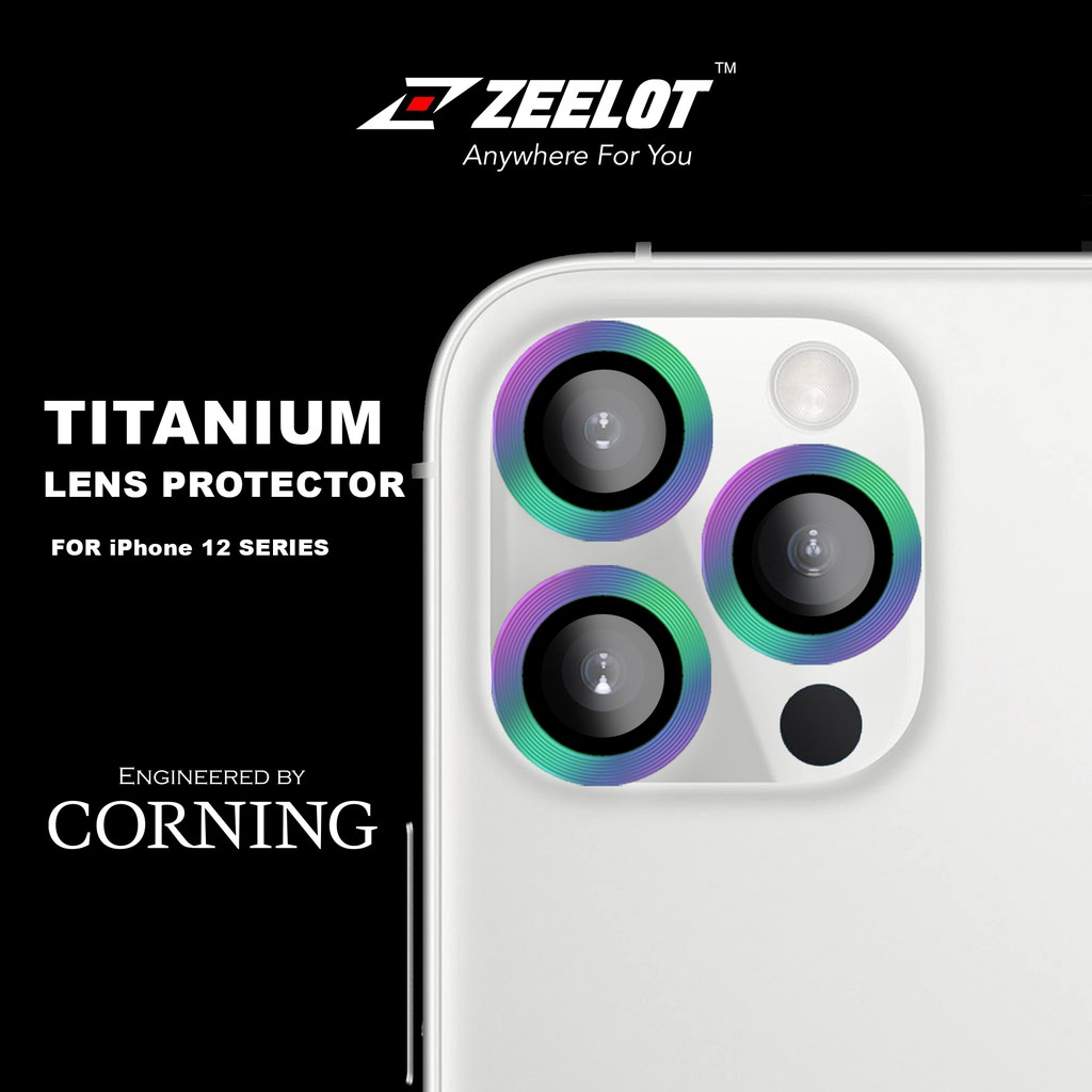 Kính Cường Lực Camera Lens Zeelot Titanium iPhone 12 Pro Max / 12 Pro / 12 / 12 Mini / 11_ Chính hãng