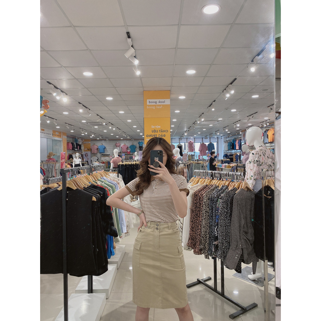 Áo phông polo YODY kẻ nữ Melange trẻ trung và vô cùng năng động - APN4172 | BigBuy360 - bigbuy360.vn