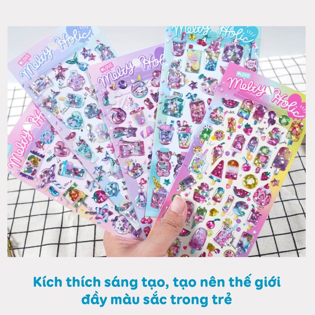 [QUÀ TẶNG] Set sticker hình dán cho bé fesson, Sticker 3d trang trí sáng tạo chủ đề mùa đông