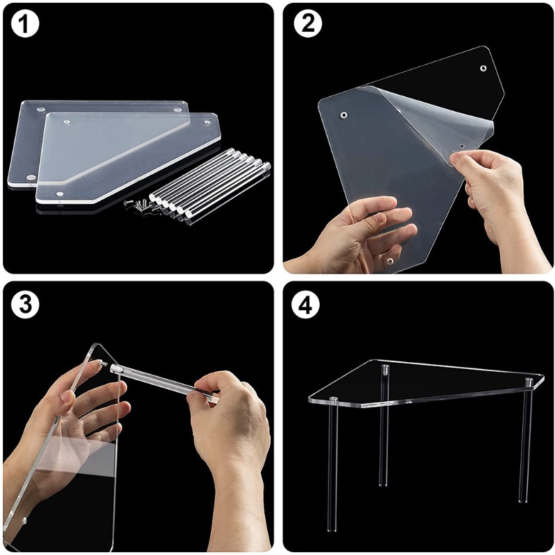 Bộ 2 Kệ Nhựa Acrylic Trong Suốt Đựng Đồ Dùng Nhà Tắm Tiện Dụng