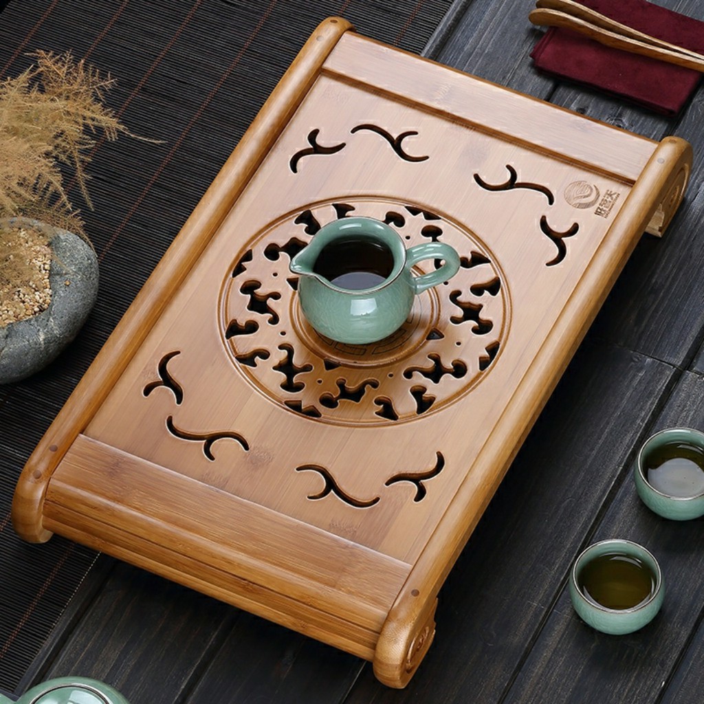 khay trà tre khổng minh cao cấp