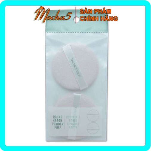 Bông Đánh Phấn Phủ TFS Round Flocked Puff The Face Shop