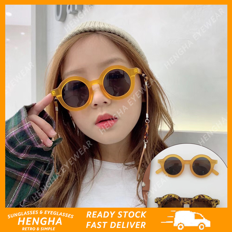 Kính Mát Tròn Nhỏ Phong Cách Hàn Quốc Dành Cho Bé