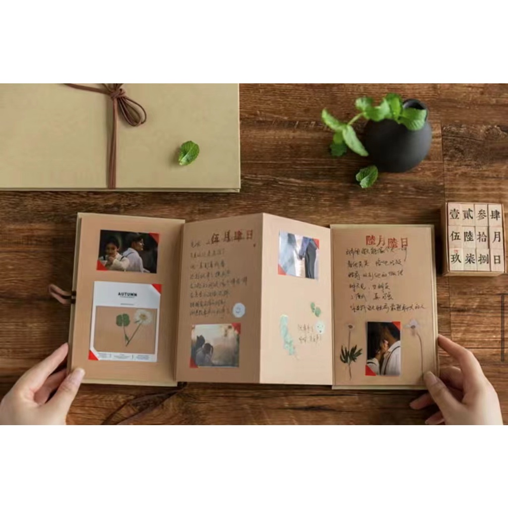 Album Ảnh Dạng Gập Diy Sáng Tạo Làm Quà Tặng Cho Cặp Đôi / Bạn Trai / Bạn Gái