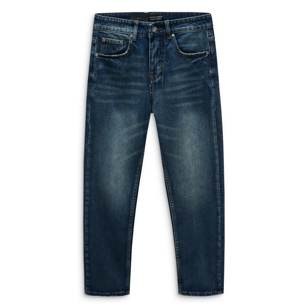 Quần jean suông xanh đậm Heboz 017 - 00001507