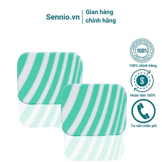Mút Trang Điểm Tán Nền Ướt Kẻ Sọc Xanh SIDUMI 02 chiếc/túi SDM 149