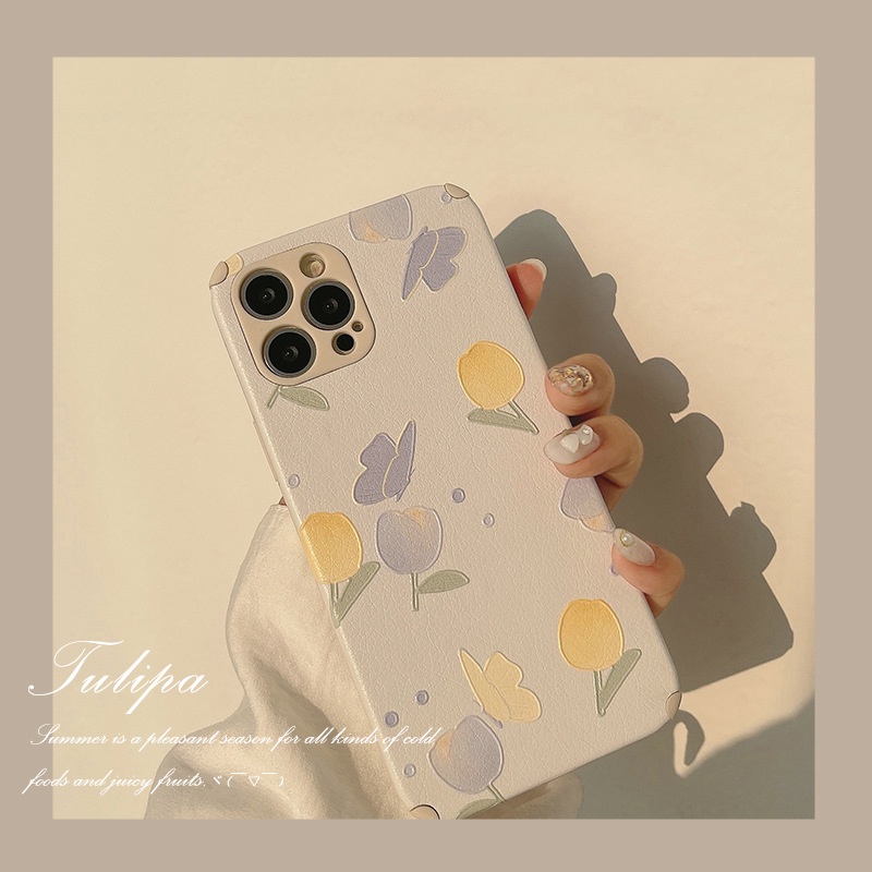 Ốp Điện Thoại Chống Rơi Họa Tiết Hoa Sơn Dầu Cho Iphone 12x11pro Max | BigBuy360 - bigbuy360.vn