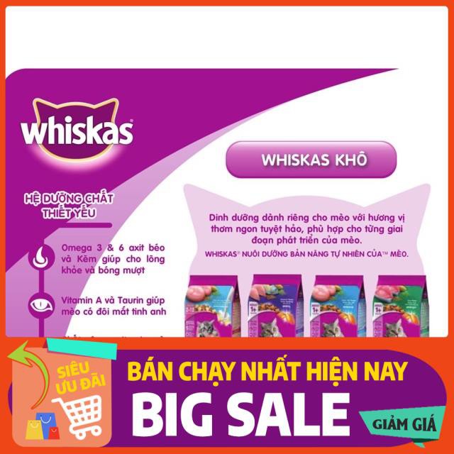 Thức ăn cho mèo trưởng thành - Hạt Whiskas vị cá biển - ZIPPOPET SHOP