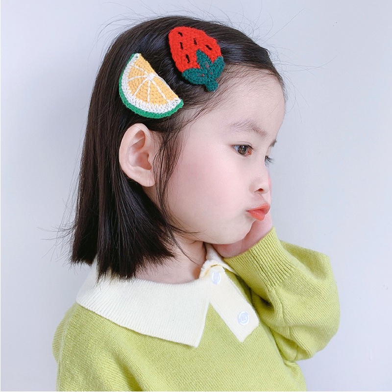 Kẹp Tóc Hình Nơ Phối Lông Hoạt Hình Dễ Thương Phong Cách Hàn Quốc Cho Bé