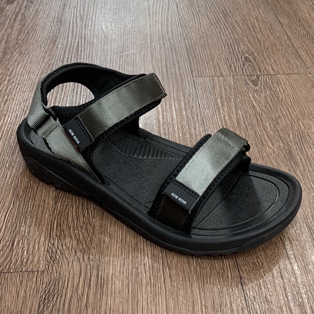 [Mua Kèm Áo Thun 0Đ] Giày Sandal Đế Đúc Quai Dù Nam Hiệu Rova - RV680B Đen