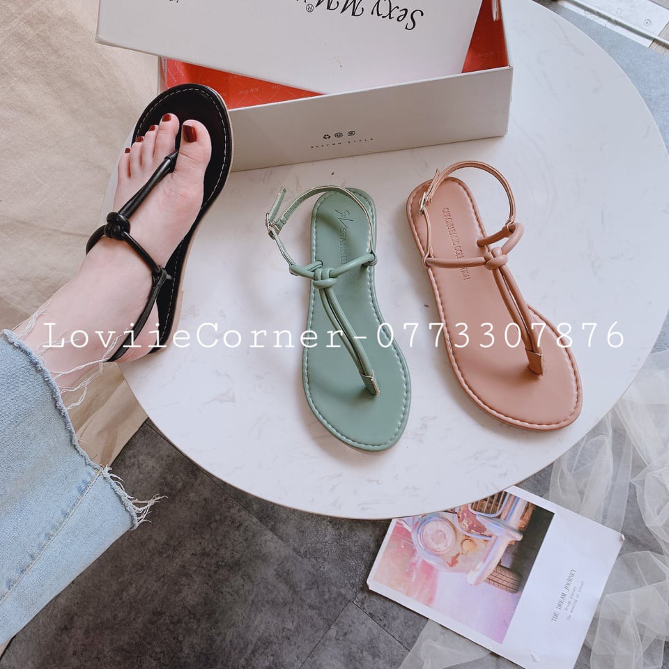 LOVIIECORNER - GIÀY SANDAL NỮ ĐẾ BỆT DÂY MẢNH - SANDAL NỮ DÂY MẢNH ĐẾ BỆT KẸP - SANDAN NỮ XỎ NGÓN ĐẾ BỆT DÂY - S200514 :