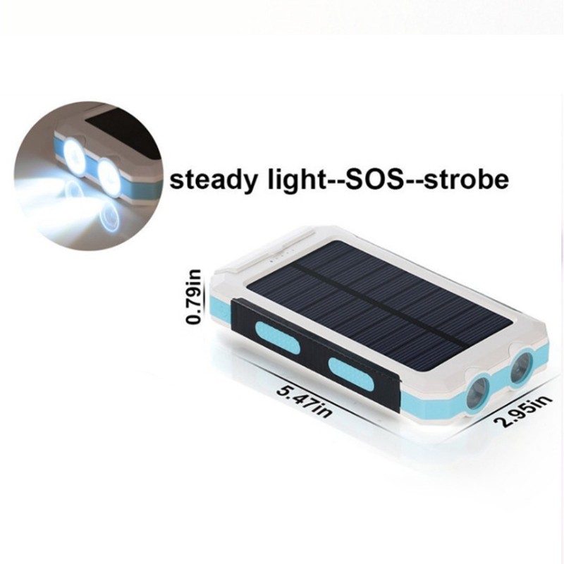 Sạc Dự Phòng 20000mah Chống Nước Có Đèn Led