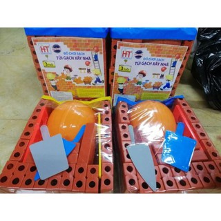 Bộ đồ chơi xây dựng kèm mũ nhựa
