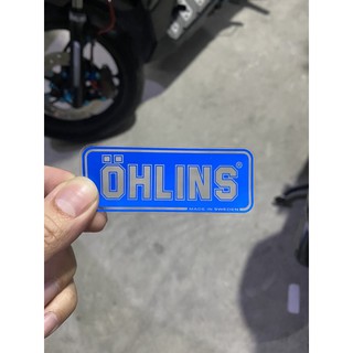 Tem Ohlins Xanh Kéo Lụa - Dán Bình Dầu