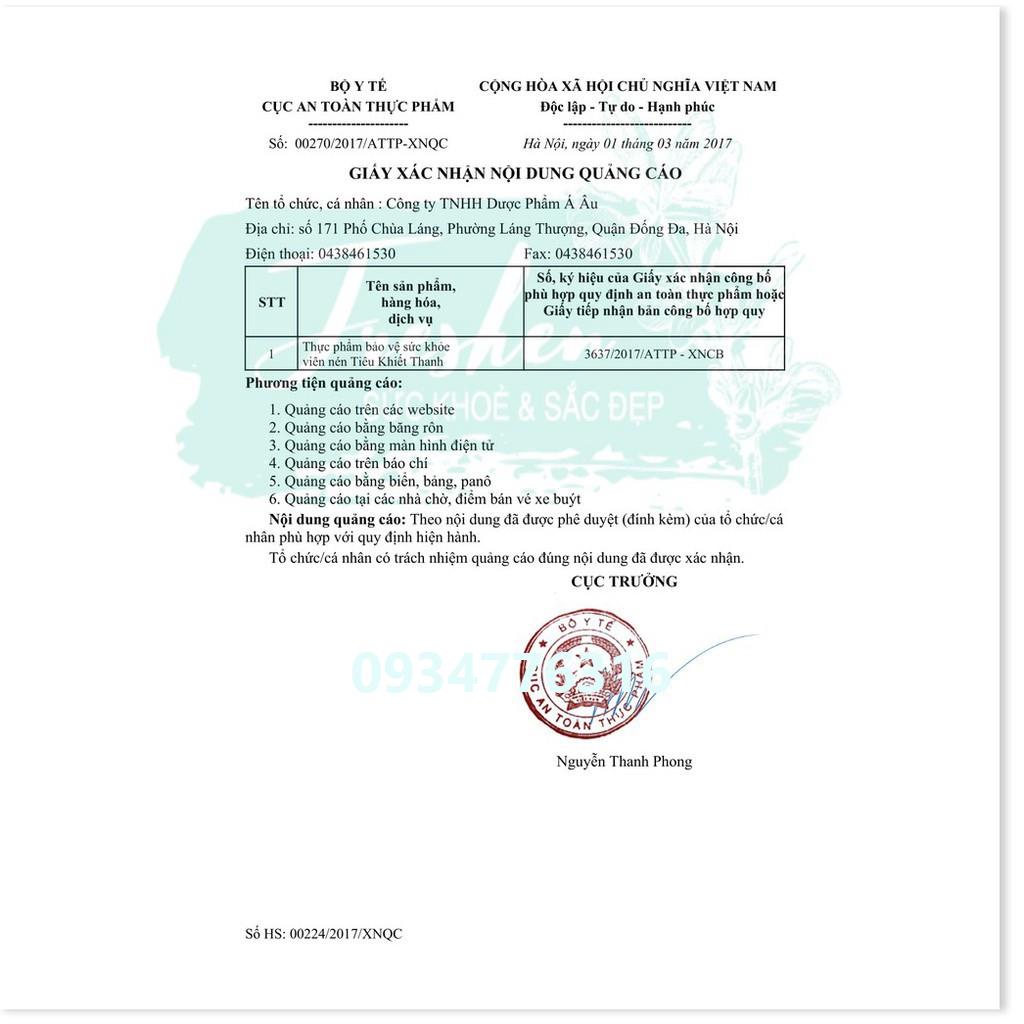 ✅ Viên Uống Tiêu Khiết Thanh