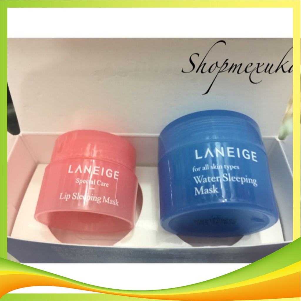 Set Laneige mặt nạ mặt 15ml + mặt nạ môi 3g