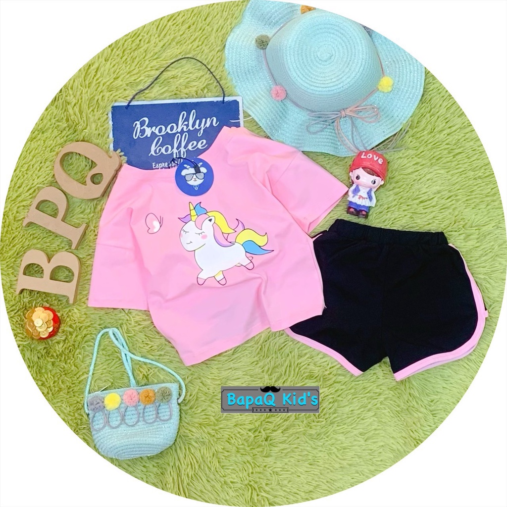 Set thun hồng in Pony và Bướm cho bé gái