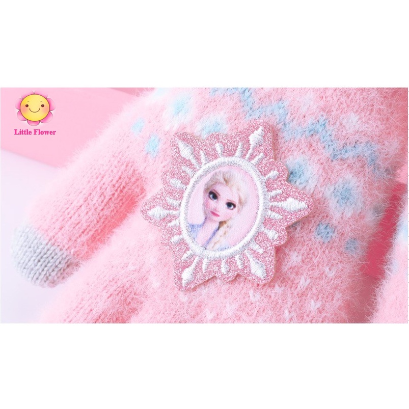 Găng tay len họa tiết công chúa Elsa