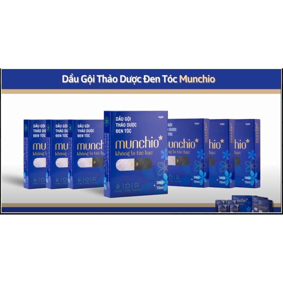 DẦU GỘI THẢO DƯỢC ĐEN TÓC MUNCHIO- KHÔNG LO BẠC TÓC | Shopee Việt Nam