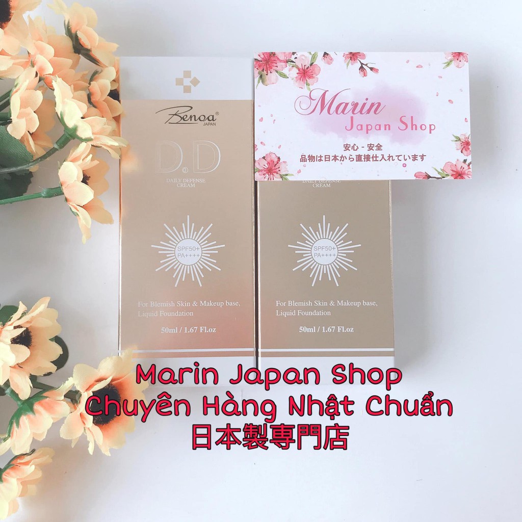 (SALE)  Kem trang điểm chống nắng nâng tone Benoa DD Daily Defense Cream nội địa Nhật Bản