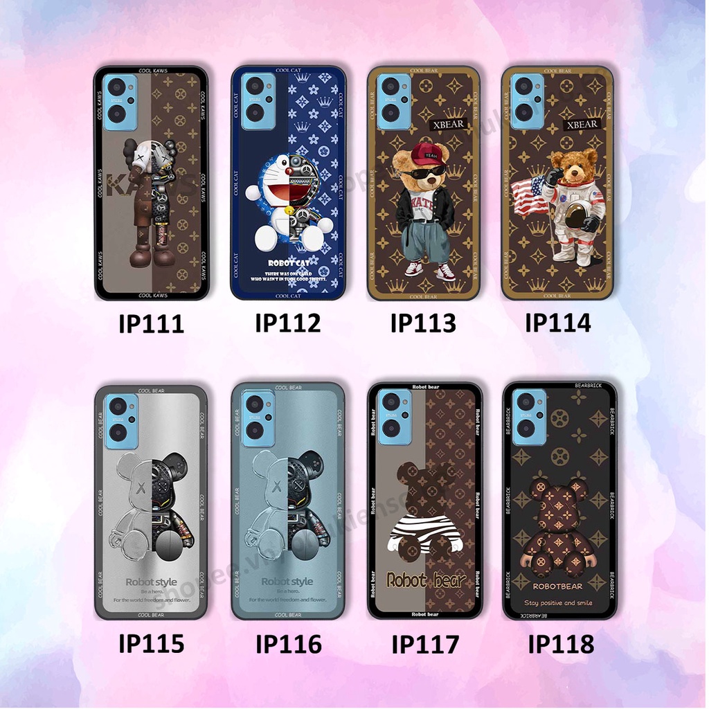 Ốp lưng điện thoại Realme C20 / C21Y in hình gấu bear, kaws, doremon thời trang, ốp lưng cao cấp chất lượng