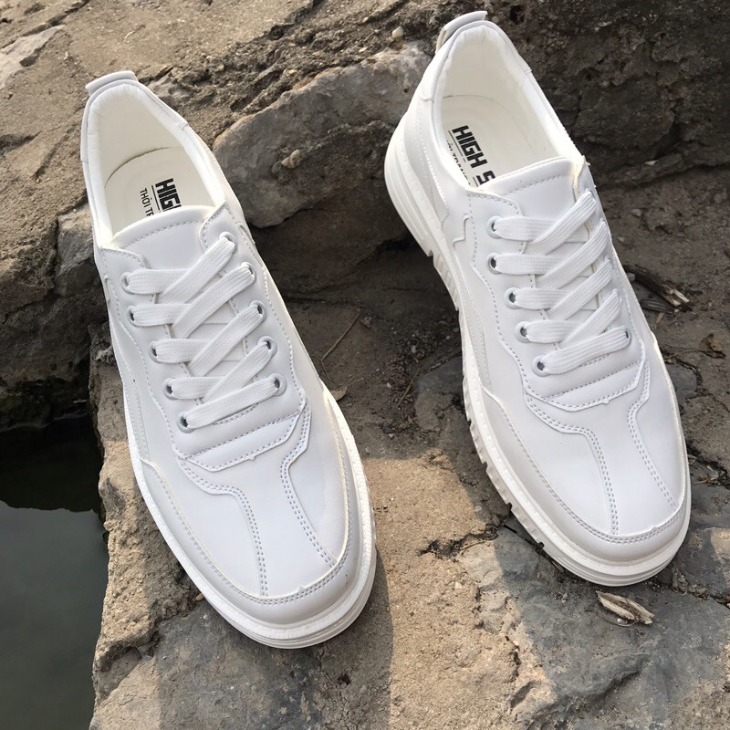 Giày Da Thể Thao Nam Màu Trắng Cao Cấp -  GD81