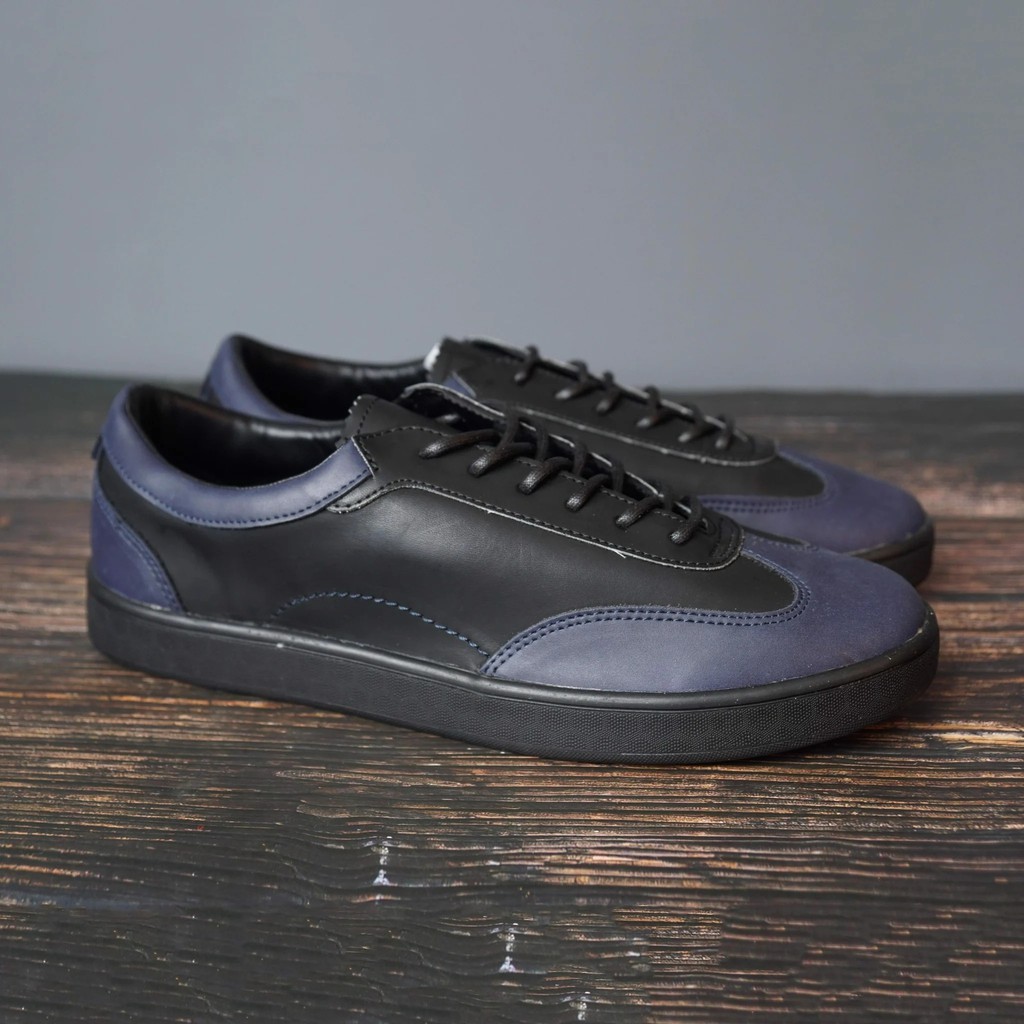 [Sale lỗ ]GIÀY SNEAKERS LP THANH LÝ - NAVY SỌC ĐEN