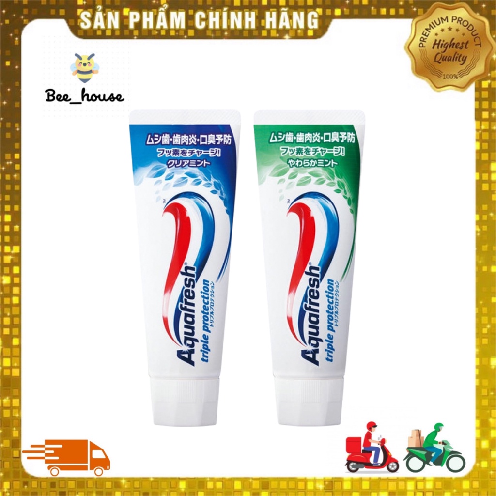 Kem đánh răng Aquafresh nội địa Nhật sạch trắng răng thơm miệng - 𝐁𝐞𝐞 𝐡𝐨𝐮𝐬𝐞