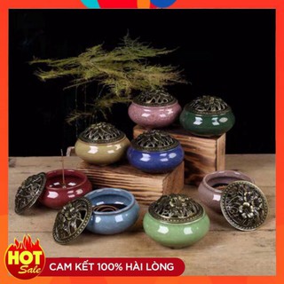 Lư - Lư đốt trầm hàng chuẩn gốm sứ bát tràng.