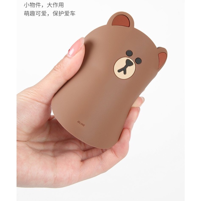 STICKER DÁN CỬA XE Ô TÔ CHỐNG VA ĐẬP CỬA VÀ TAY NẮM HÌNH GẤU BROWN LINE FRIENDS SIÊU ĐÁNG YÊU