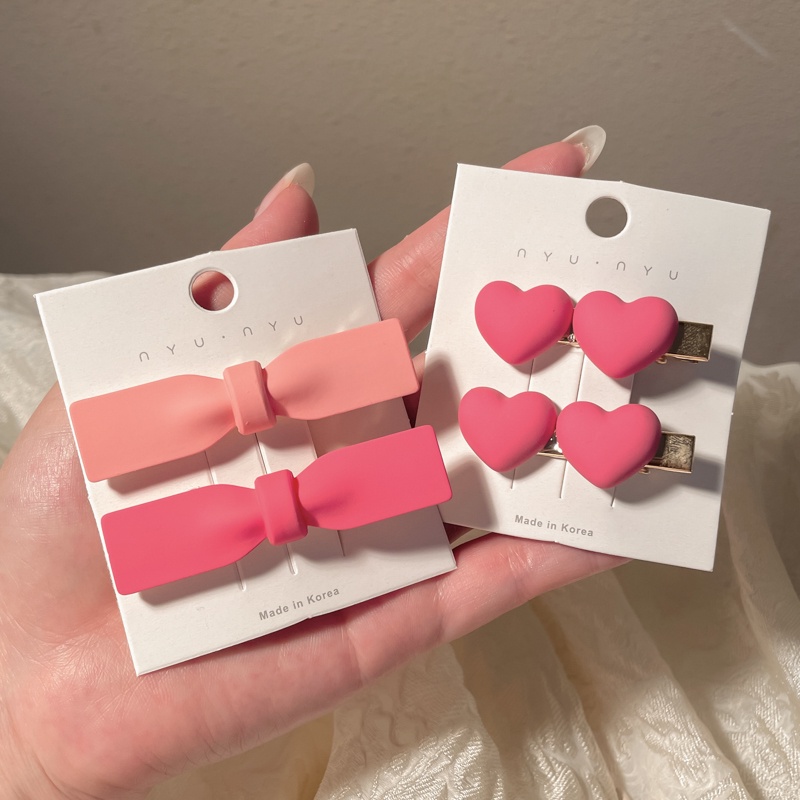 Kẹp Tóc Mỏ Vịt Màu Hồng Thiết Kế Mới Thời Trang Mùa Hè Dành Cho Nữ 2022