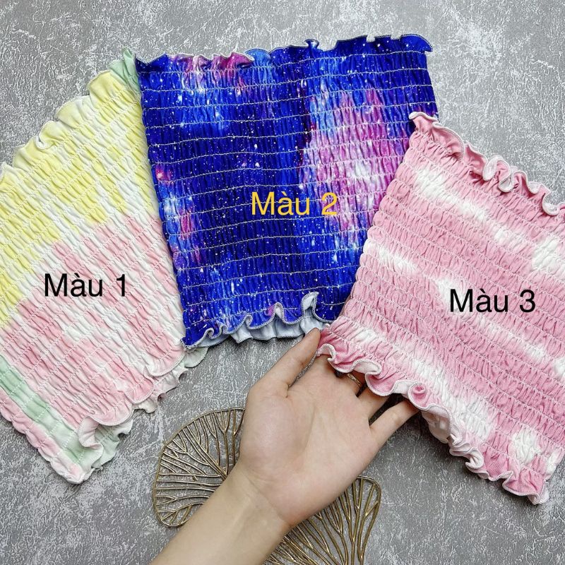 ÁO ỐNG NHÚN Loang Màu Fom Croptop