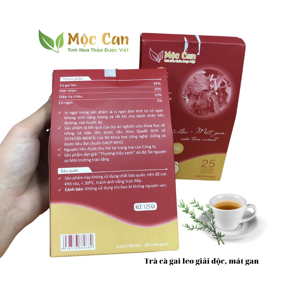 Trà cà gai leo Mộc CAn giúp bổ gan mát gan hỗ trợ làm giảm sơ gan, thanh lọc, đẹp da, giảm cân, detox