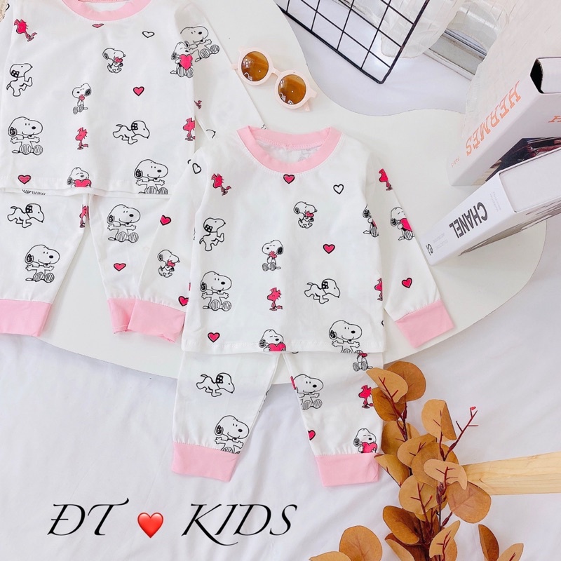 bộ cotton snoopy bé gái