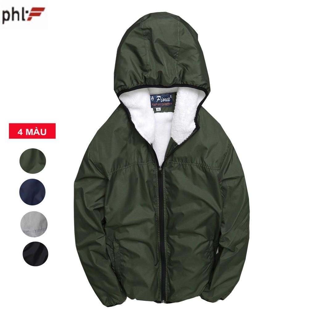 Áo khoác dù lót long siêu ấp có nón cao cấp phl AKDL3001 siêu rẻ