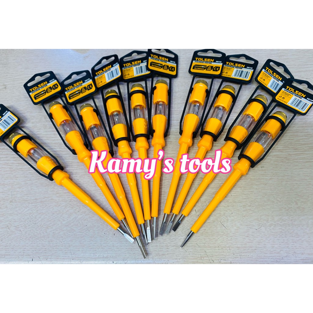 Bút thử điện Tolsen có đèn 4x190mm Model 38115 chính hãng