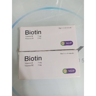 Biotin_ vitamin H chống rụng tóc, kiểm soát chất nhờn trên da hộp 20 viên